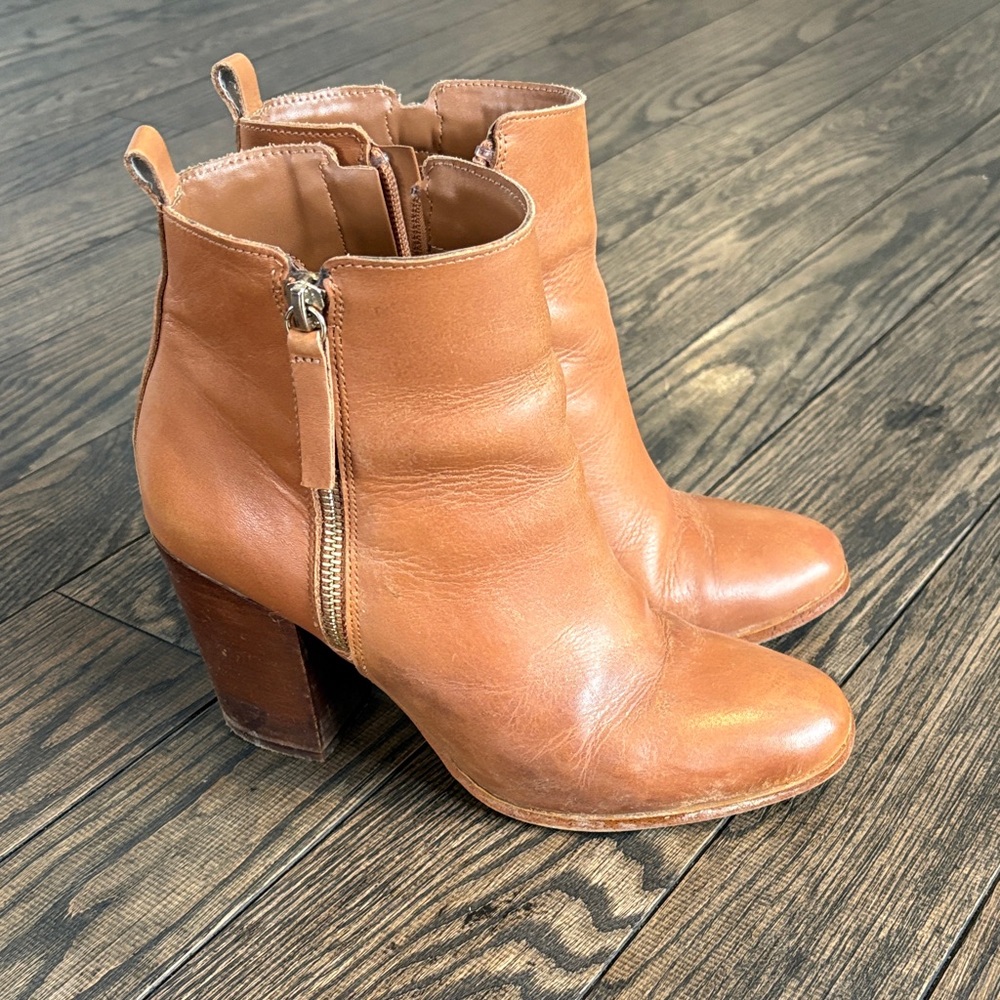 Aldo Brown Leather Ankle Booties